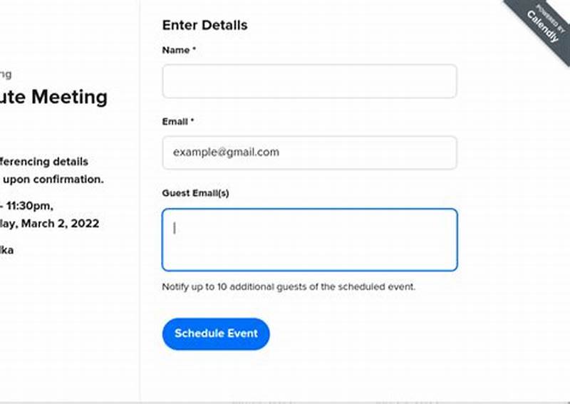 Calendly Prefill Name Email Query Parameters Embed