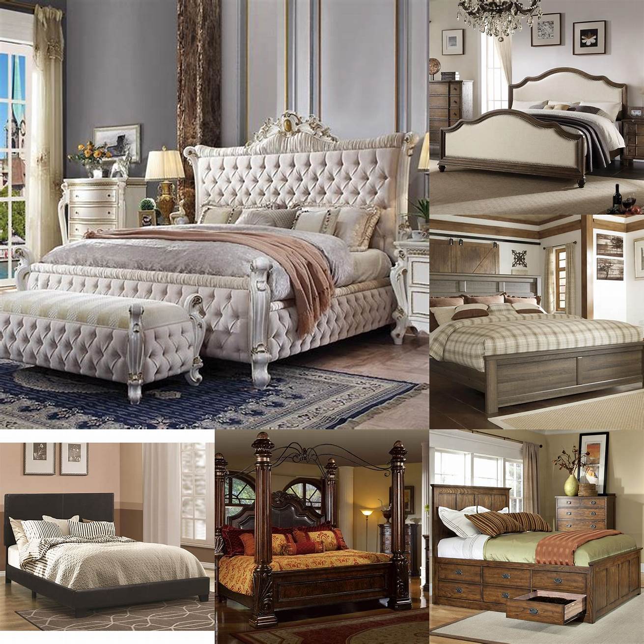 California King Size Bed Frame in a Luxurious Bedroom