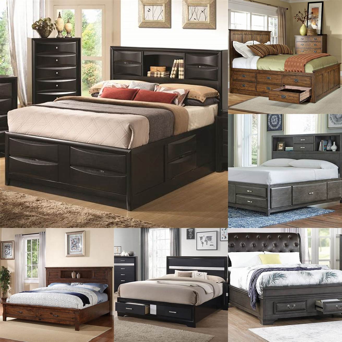 California King Size Bed Frame with Storage