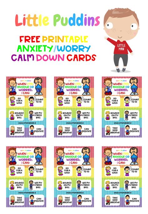 Calm Down Cards Free Printable