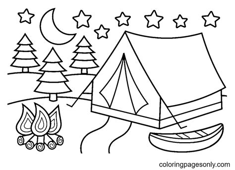 Camp Coloring Pages Printable