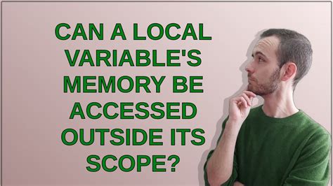 Can a local variables memory be accessed outside its scope