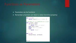 Can functions be passed as parameters