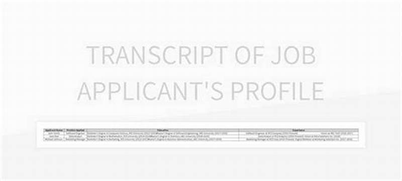 Candidate Intake Transcript Analysis Template