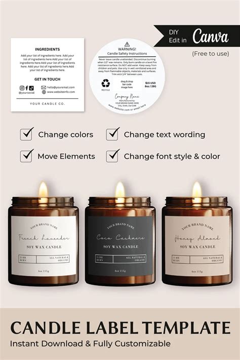 Candle Label Templates