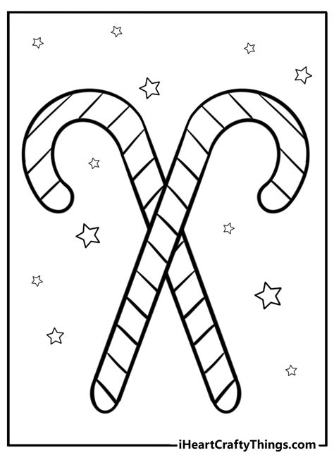 Candy Cane Coloring Pages Free Printable
