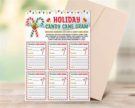Candy Cane Grams Templates