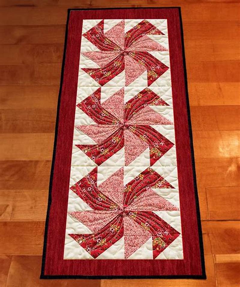 Candy Cane Twist Table Runner Pattern