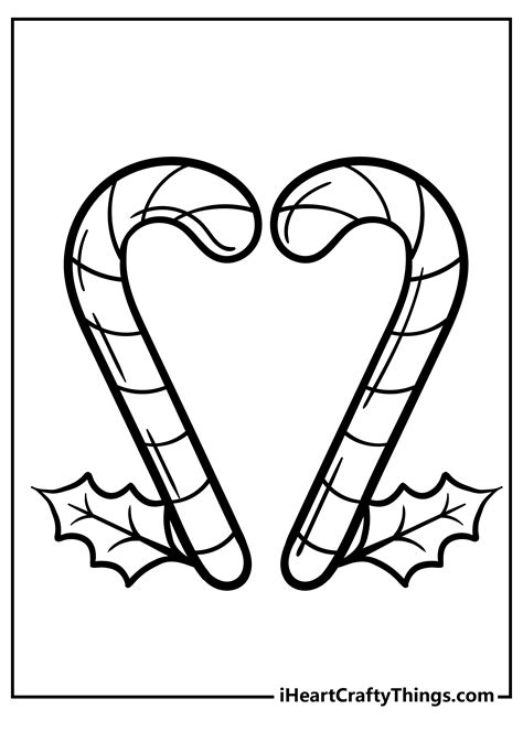 Candy Canes Coloring Pages Printable