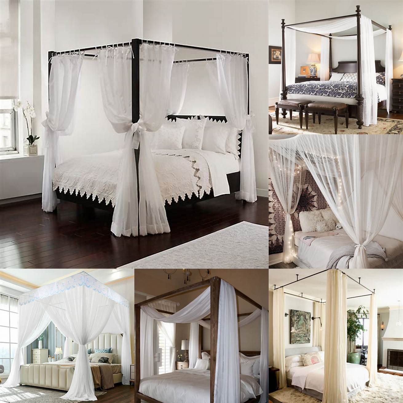 Canopy Bed with Curtains