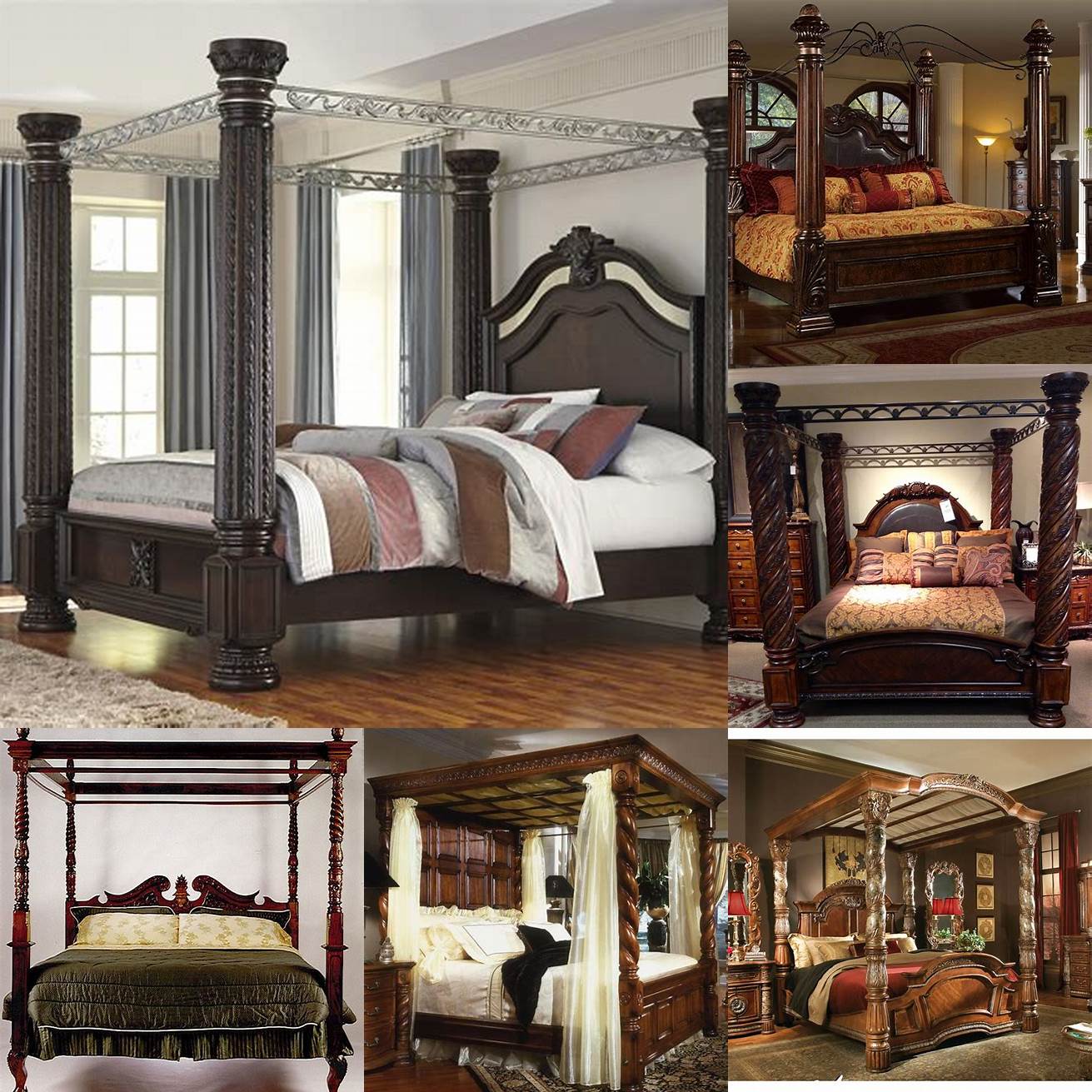 Canopy California King Bed This type of bed has a four-poster design and is perfect for people who want a luxurious look in their bedroom It is also ideal for people who want more privacy when sleeping