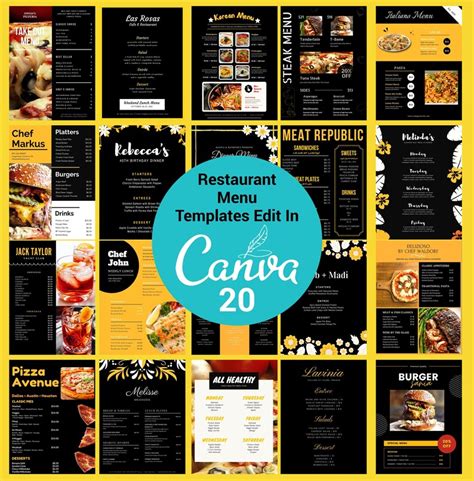 Canva Food Menu Templates