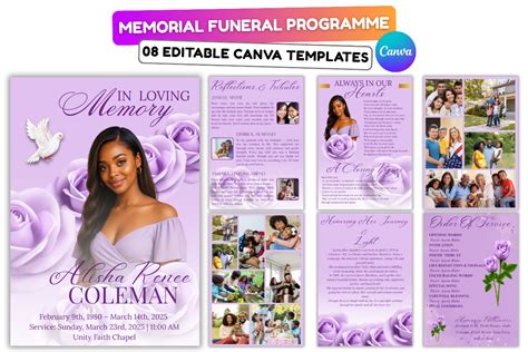 Canva Memorial Template