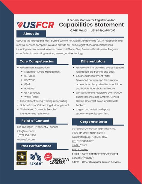 Capabilities Statement Template