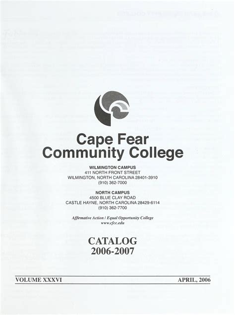 Cape Fear Community College Library Catalog