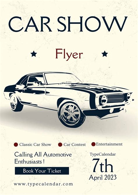 Car Show Flyer Template Free