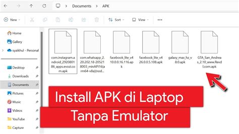 Cara Install File APK di Laptop