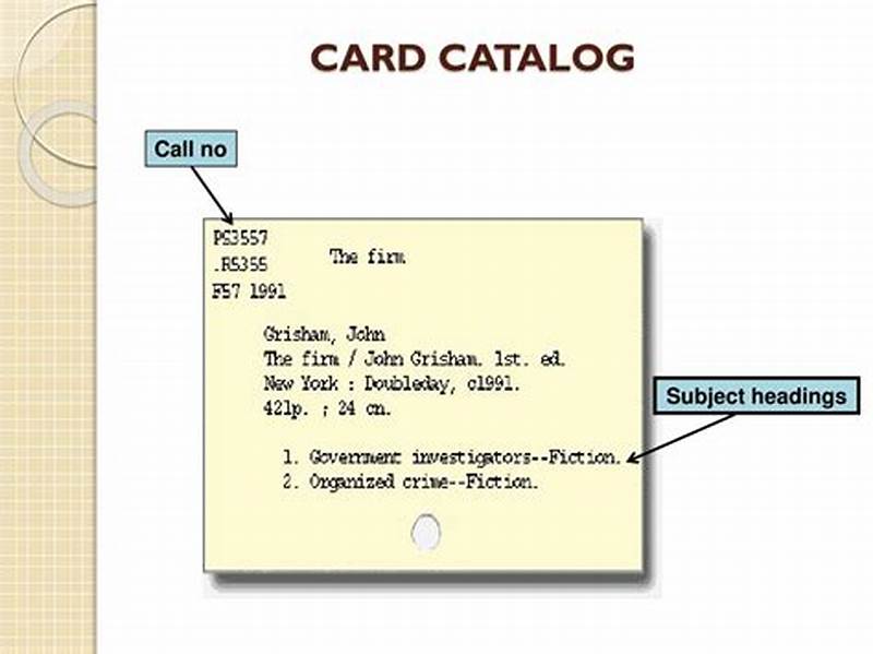 Card Catalog Example