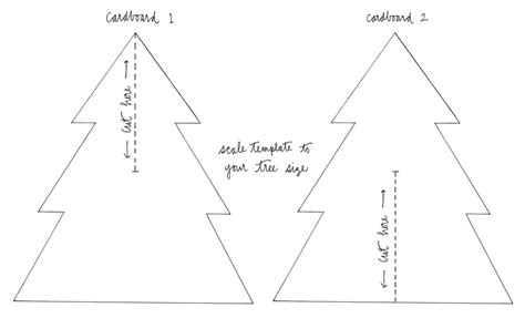 Cardboard Christmas Tree Template