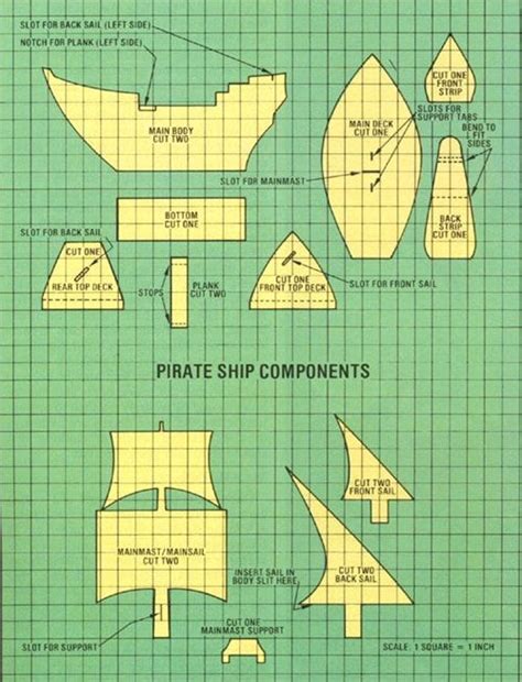 Cardboard Pirate Ship Template