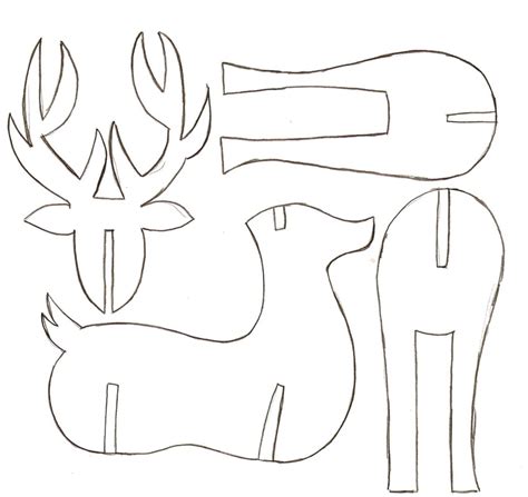 Cardboard Reindeer Template