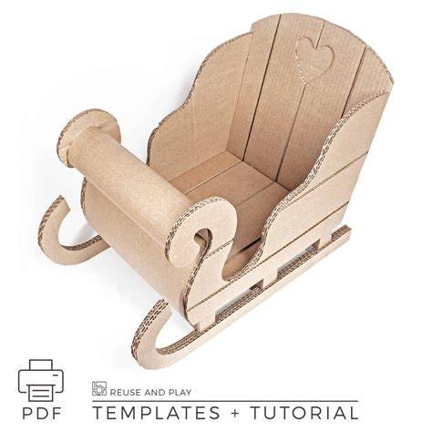 Cardboard Sleigh Template