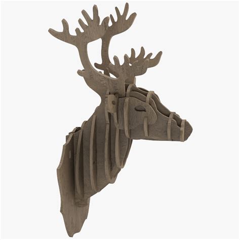 Cardboard Stag Head Template