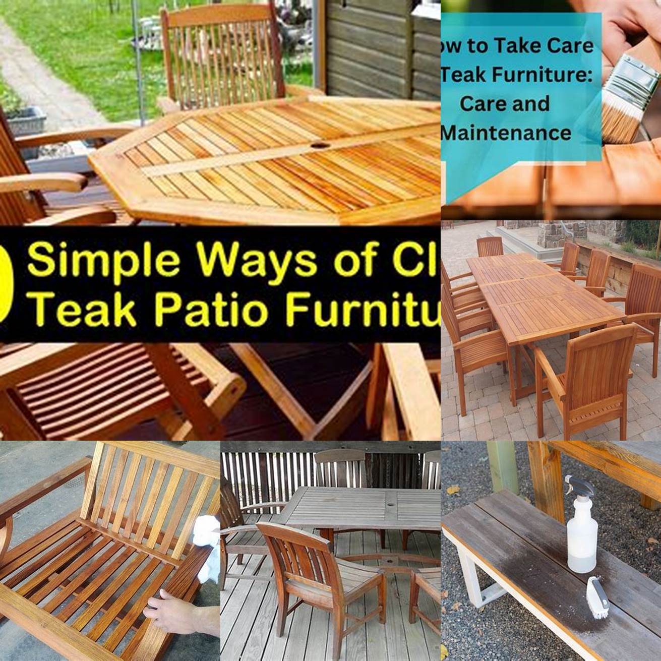 Care and maintenance of teak wood
