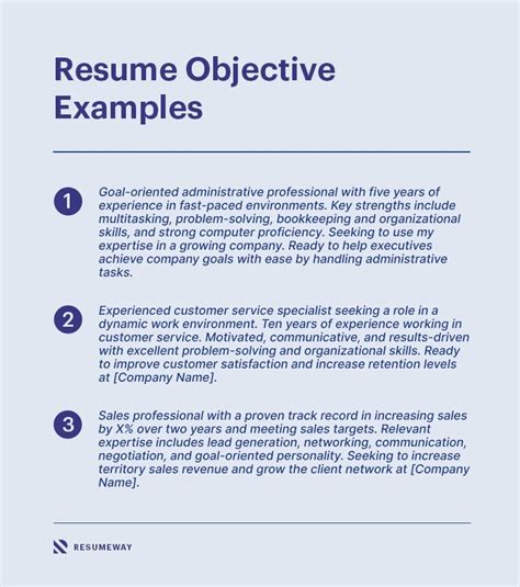 Career Objective Examples For Resume