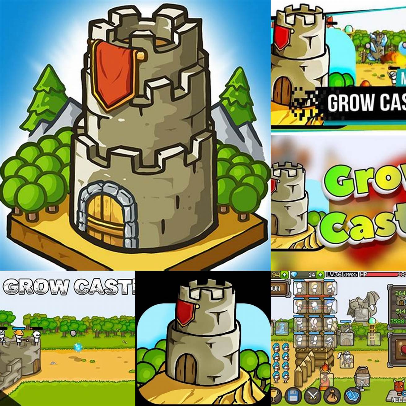 Cari situs web yang menyediakan unduhan Grow Castle Mod Apk
