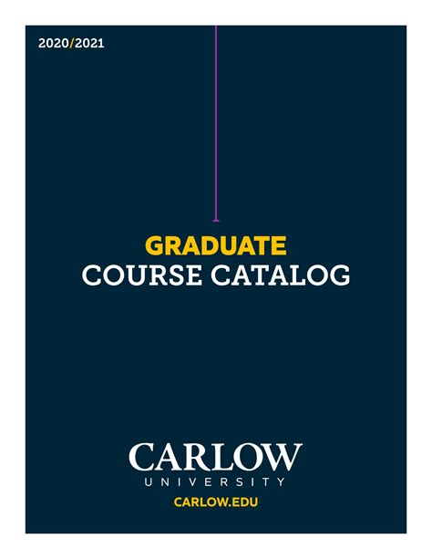 Carlow University's Graduate Course Catalog