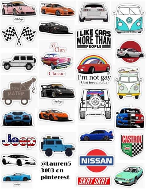 Cars Stickers Printable