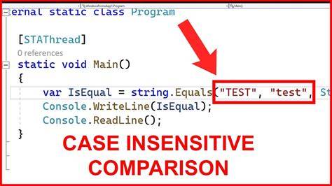 Case insensitive in