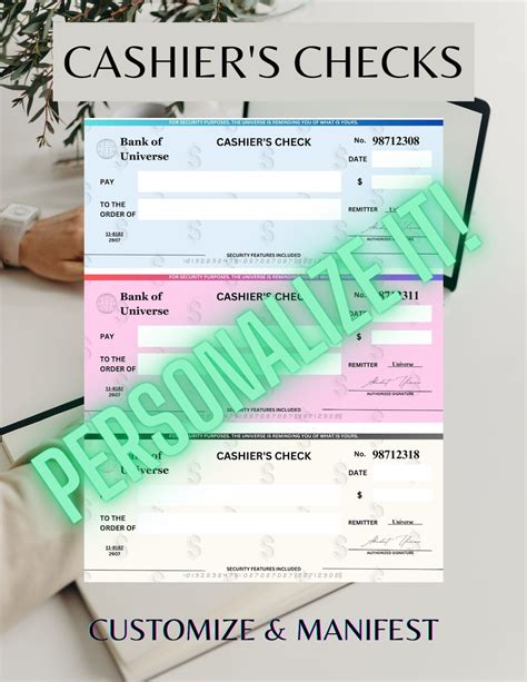 Cashier's Check Template