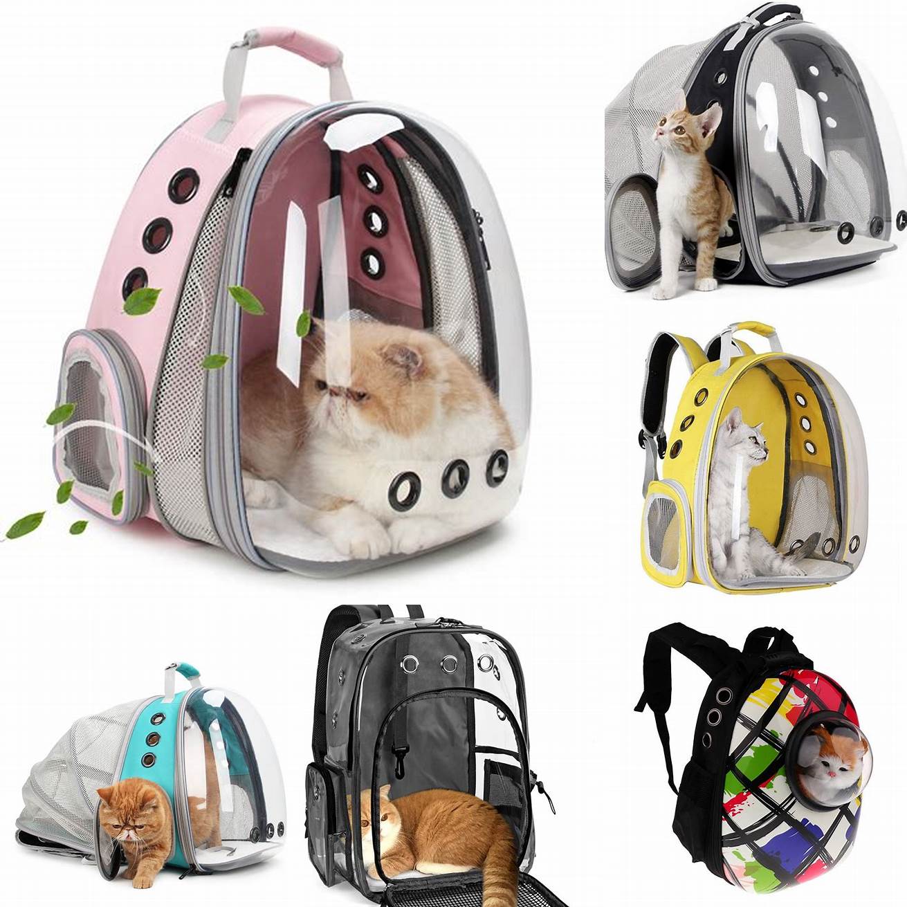 Cat Backpack with Mesh Windows