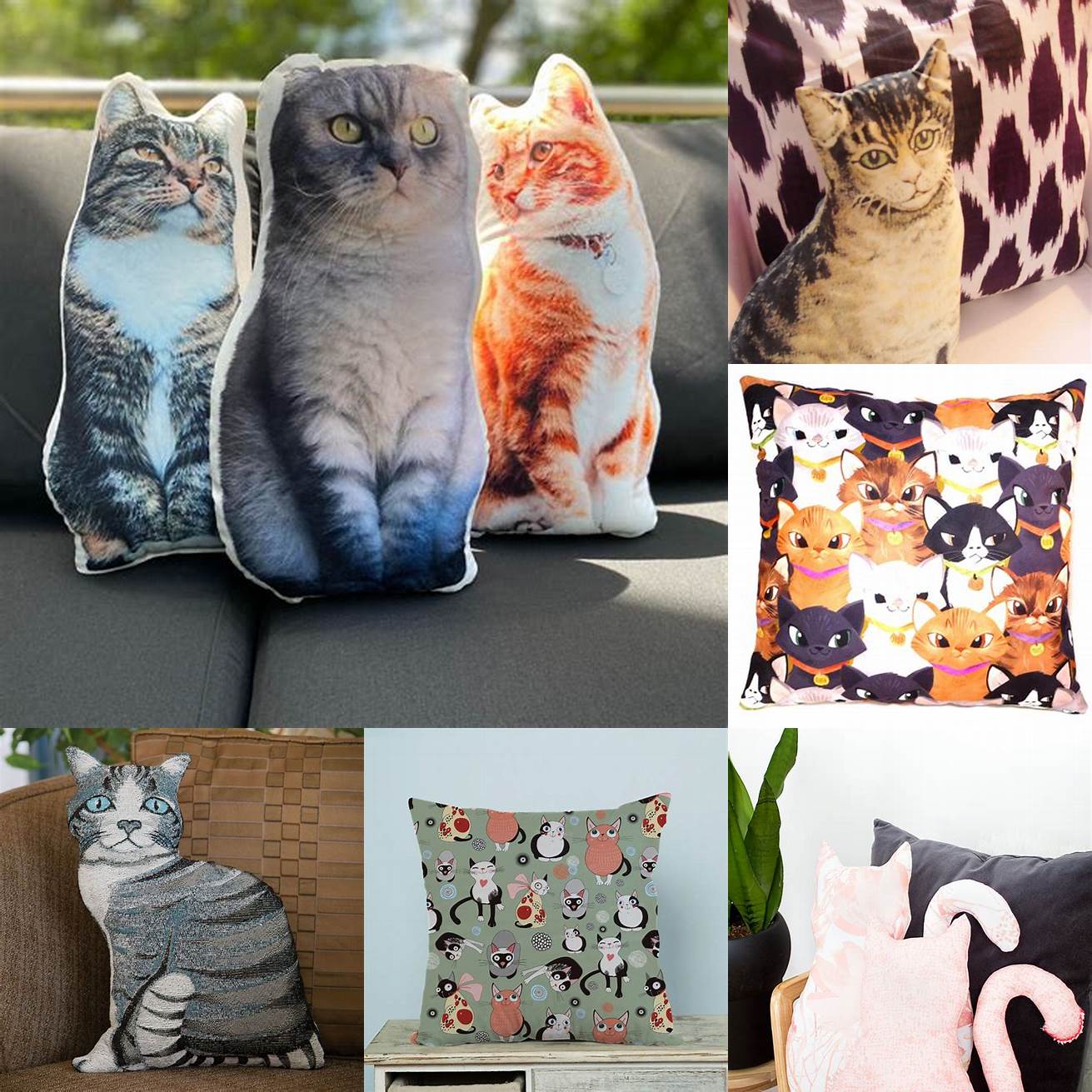 Cat Print Pillows