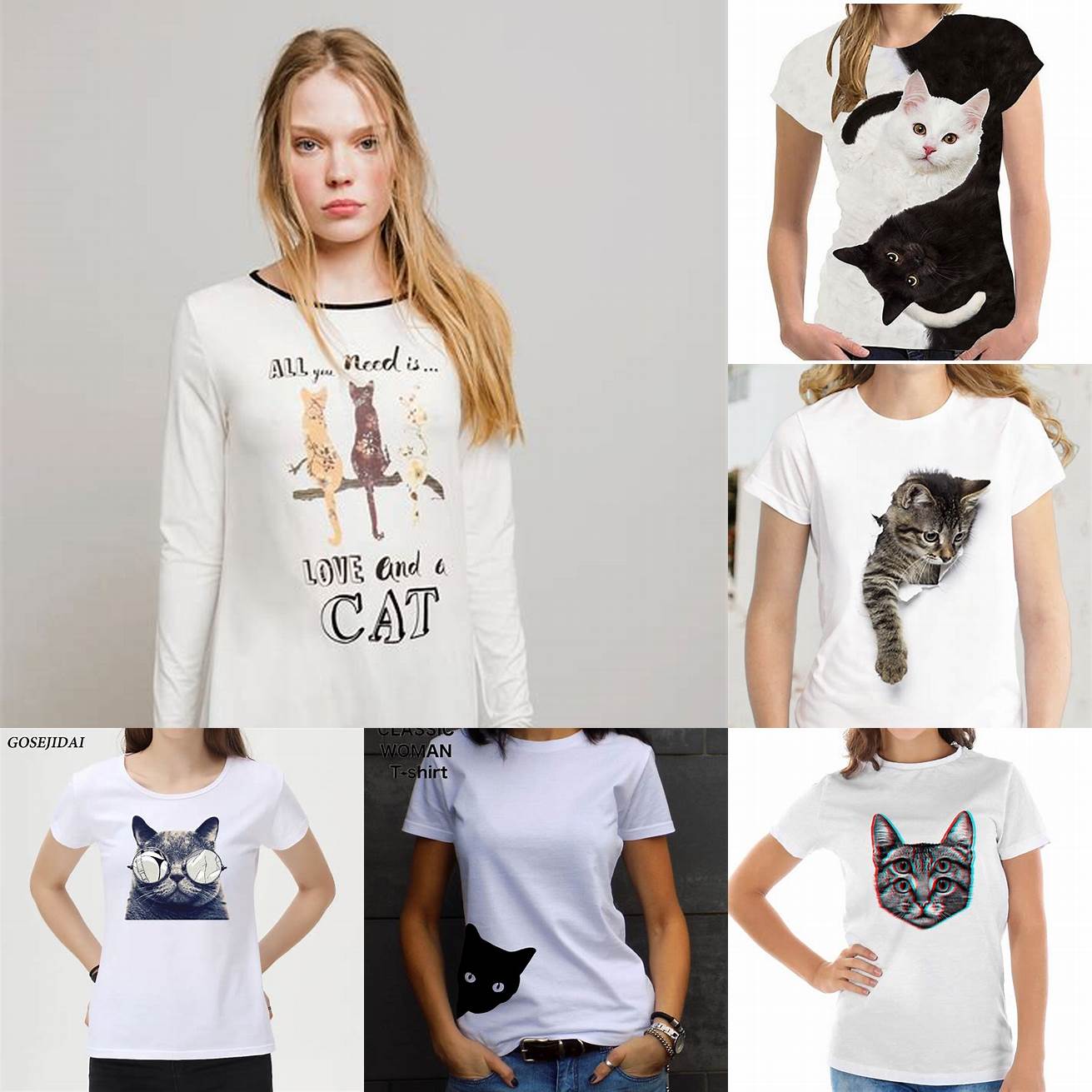 Cat Print Shirts