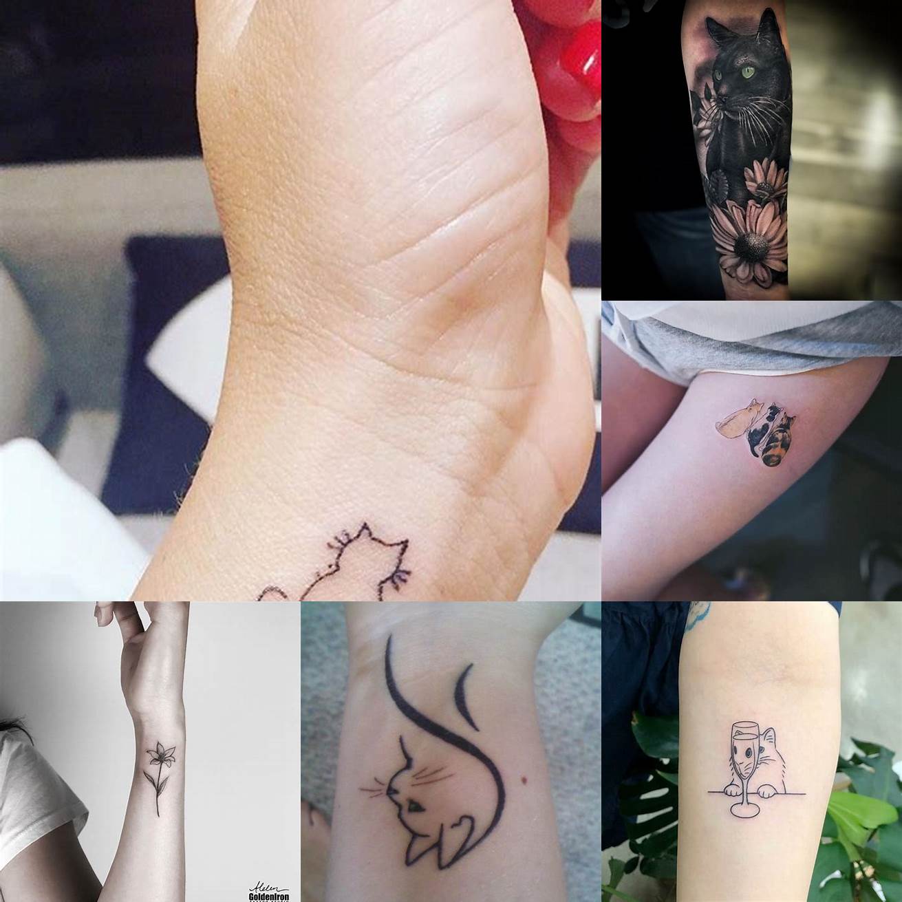 Cat and Lily Tattoo
