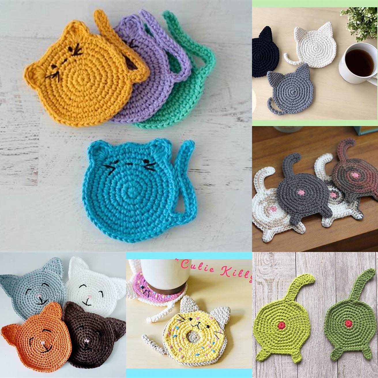 Cat coaster crochet pattern