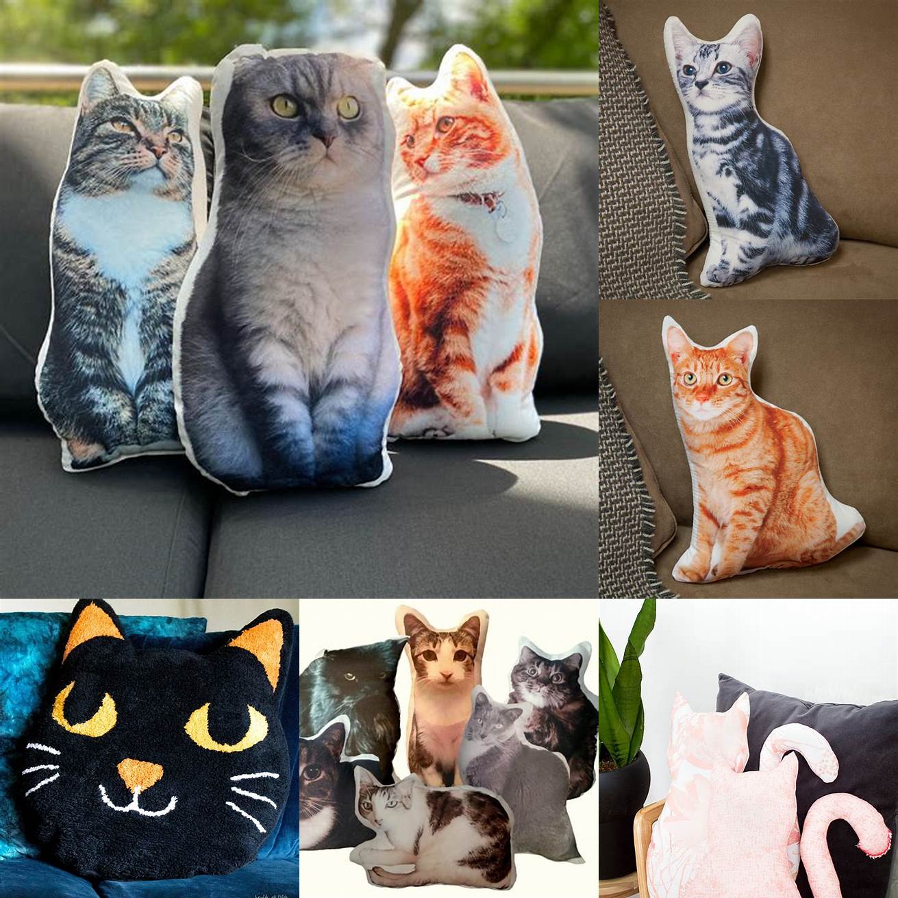 Cat-Shaped Pillows
