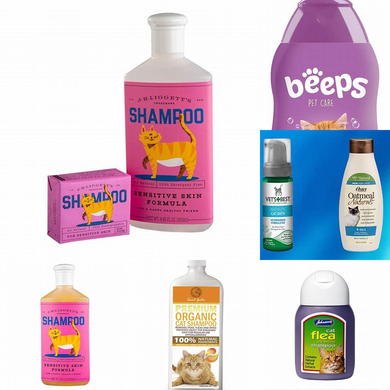 Cat-safe shampoo ingredients