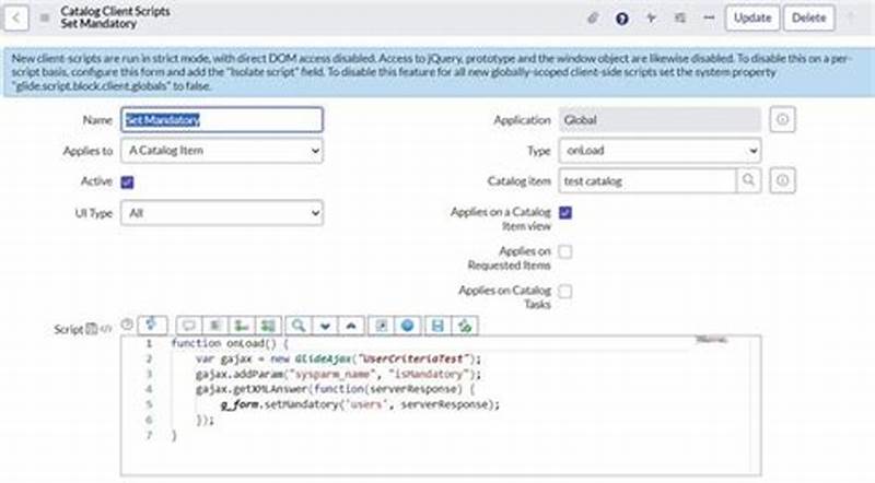 Catalog Client Script G_form
