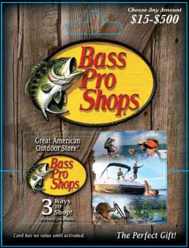 Catalog For Pro Bass Gift Cards