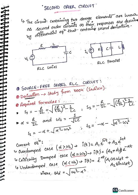 Catalog Of Design Second Order Circuit