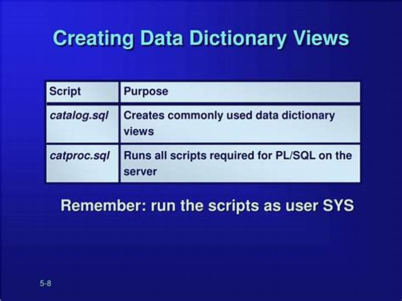 Catalog.sql And Catproc.sql