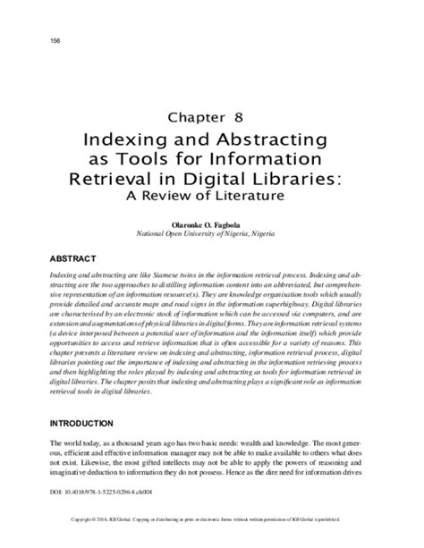 Cataloging Indexing And Abstracting In Libraries