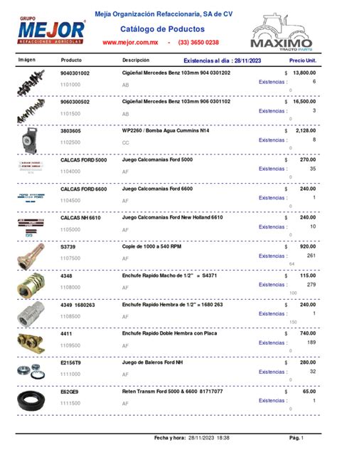Catalogo De Refacciones Automotrices En Linea