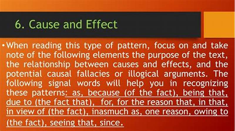 Cause And Effect Pattern Of Development