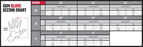 Ccm Glove Size Chart