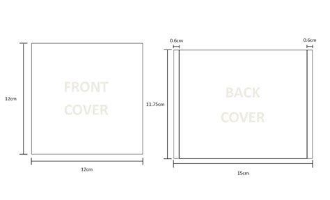 Cd Cover Dimensions Template
